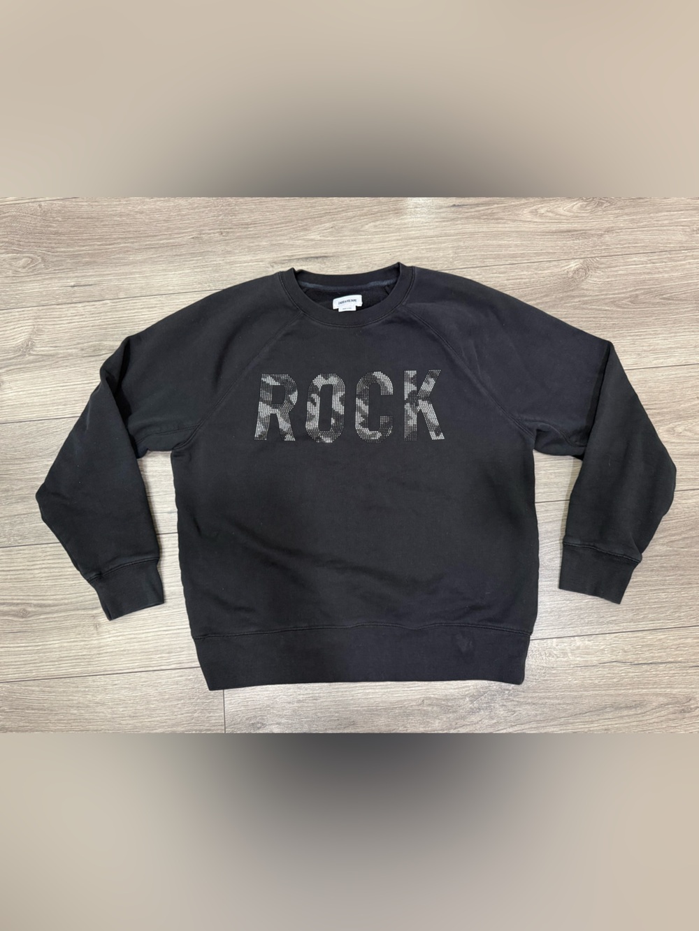 Zadig and Voltaire Upper Camo Rock Strass Sweatshirt Sz M